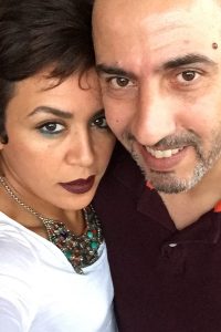 Asma Belrhiti with her husabnd