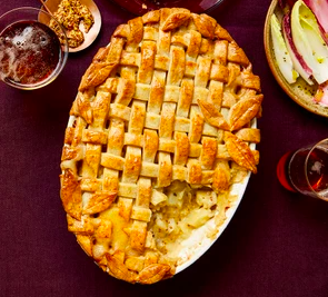 Apple, cheese and potato pie